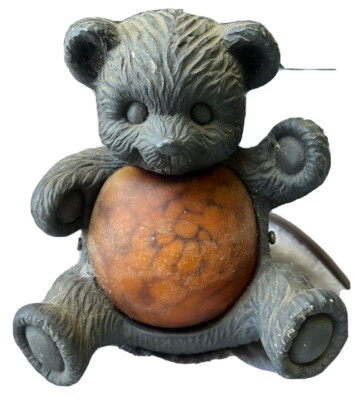 Childs Room Teddy Bear Electric Night Light Amber Glowing Belly