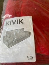 NEW IKEA KIVIK Sofabed Sofa Bed Sleeper Cover Slipcover Ingebo Bright Red - Open