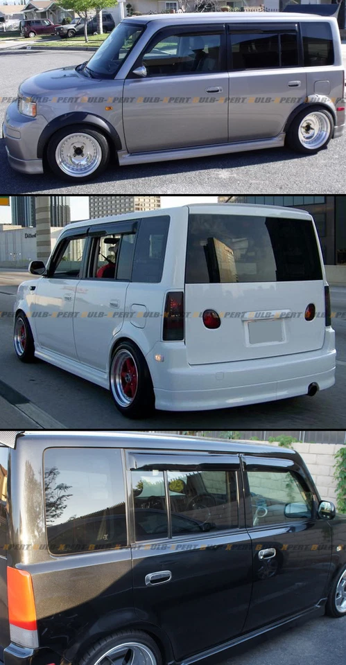 PARA 04-06 1ª GENERACIÓN SCION XB BB JDM ESTILO ONDULADO VENTANA AHUMADA VISERA LLUVIA/SOL PROTECTOR Foto 4 de 4