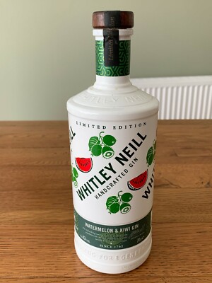A FABULOUS ''WHITLEY NEIL GIN'' COLOURFUL EMPTY LARGE BOTTLE -LIMITED EDITION!
