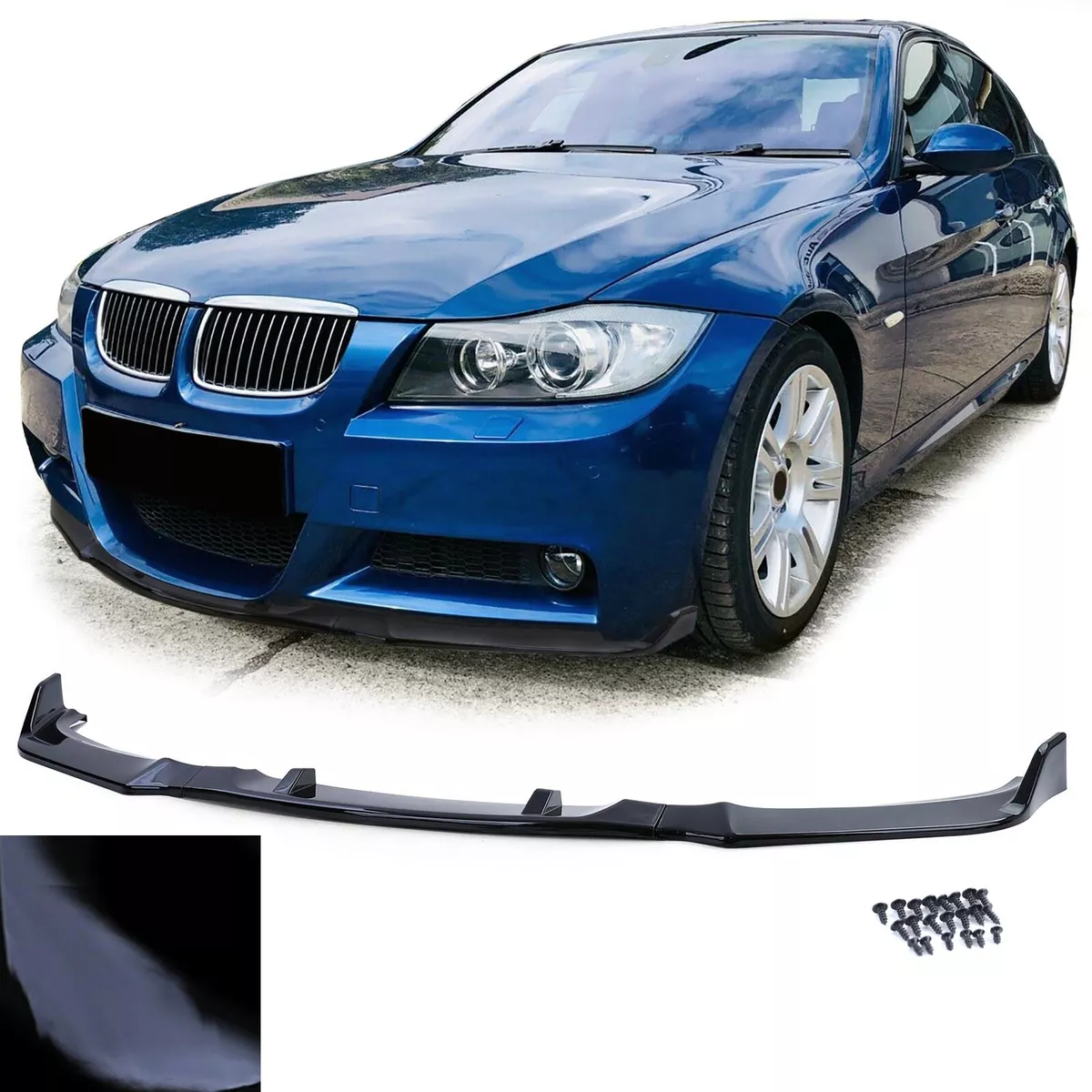 BMW E90 E91 05 08 Pack M Performance Glossy Black Front Bumper Blade M Phase 1