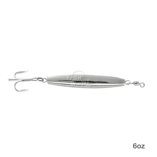 20 Stück Fisch WOW!® 6oz Diamond Jig Chrom mit Drillingshaken 170g Silber unlackiert - Bild 7 von 9