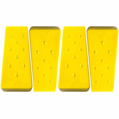 4 Pack 8'' Tree Felling Wedge Logging Bucking Falling ABS Plastic (Yellow)