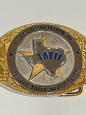 TAVTI-TEXAS ASSOCIATION OF VEHICLE THEFT INVESTIGATORS CUSTOM CAST BELT BUCKLE