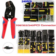 240/352/708PCS 1-6P Car Automotive Waterproof Electrical Wire Connector Plug Kit