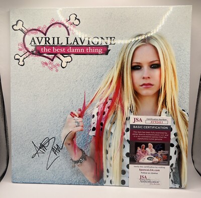 AVRIL LAVIGNE SIGNED THE BEST DAMN THING VINYL LP - JSA COA