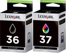 Black Genuine Lexmark 36 37 2PK Ink Cartridges X Series X3650 Z Series Z2420