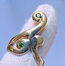 925 Sterling Silver Ring with Colombian Emeralds