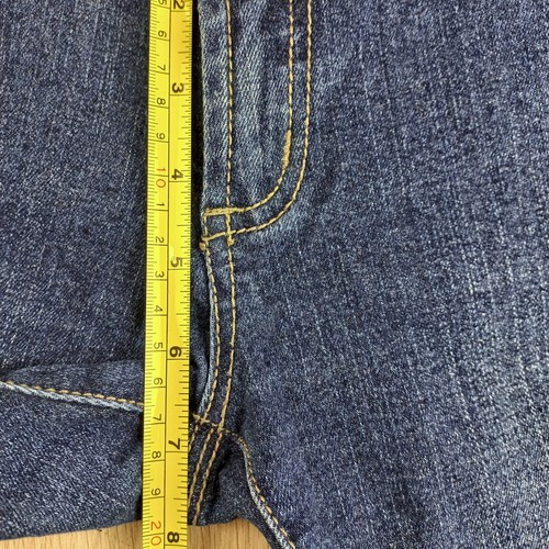 Wakee Denim Jeans Women's Size 6 Ultra Low Rise Stretch Ripped Cut-Off Blue - Picture 8 of 9
