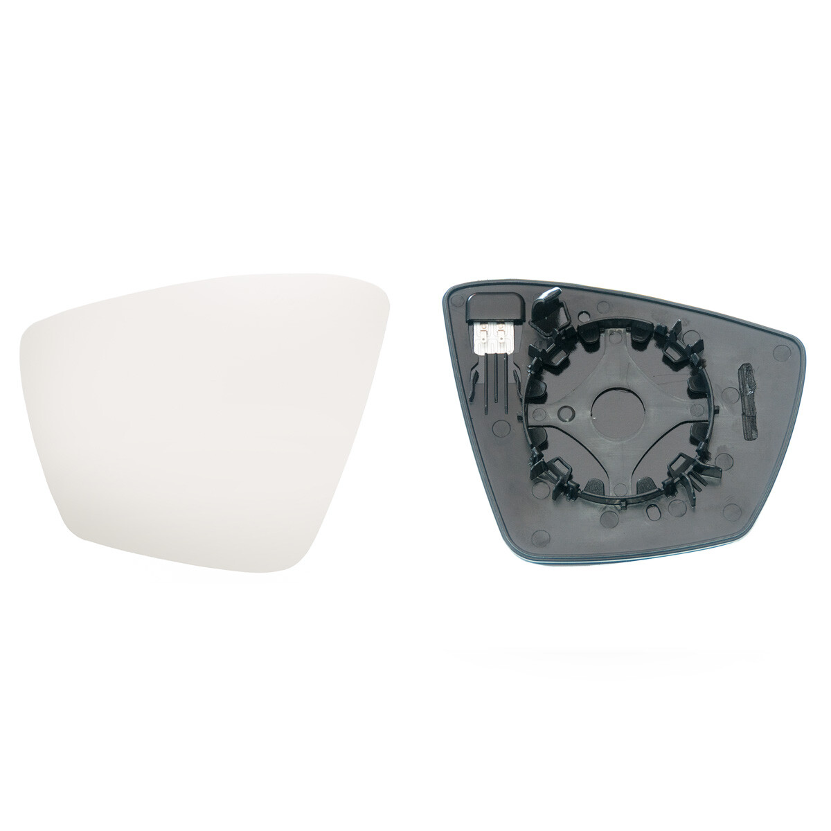 FOR SKODA KODIAQ 2016 ->2023 WING MIRROR GLASS HEATED WITH BASE PLATE, LEFT SIDE