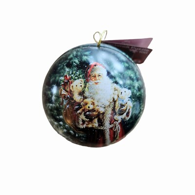 Schmidt Germany Santa Puzzle Tin Ornament