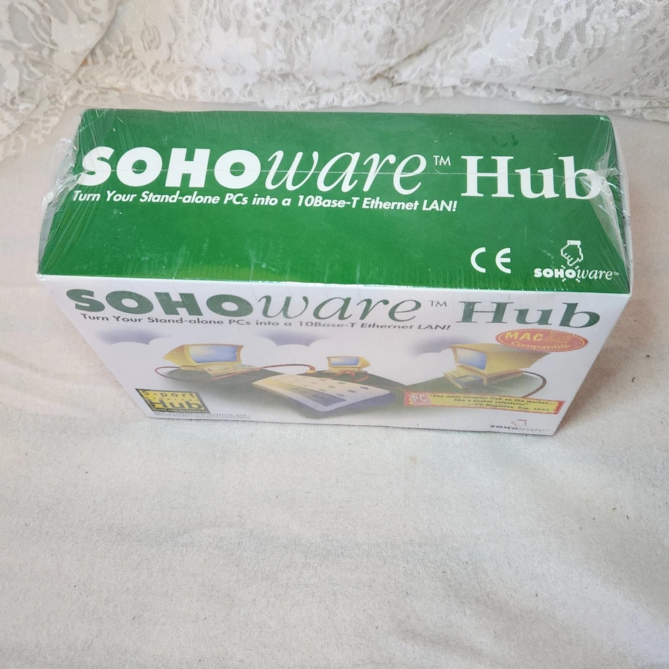 SOHO Ware Hub 5-PORT 10 BASE-T ETHERNET HUB Mac Compatible ND4205 Compact - Image 2 of 4