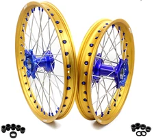 KKE 21/18'' Cast Wheels Rims Fit Yamaha YZ125 YZ250 1999-2025 YZ250F YZ450F Gold