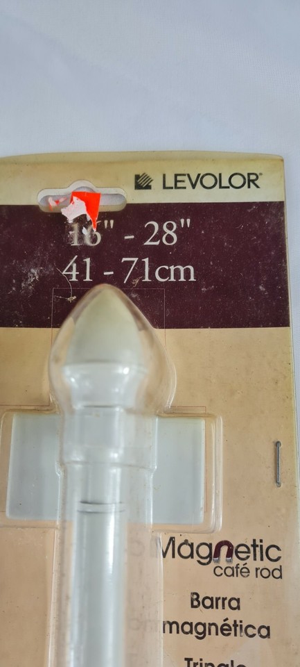 Levolor Magnetic Cafe' Rod White Curtain Rod With Bracket 16