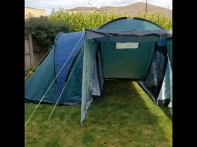 Outwell Family Dome Plus Person Bedroom Tent with Fitted Awning