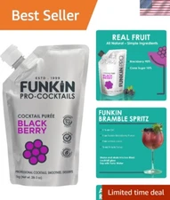 Cocktail Mixer: 35.2 oz Blackberry Puree - Natural, Non-GMO Juice for Smoothies
