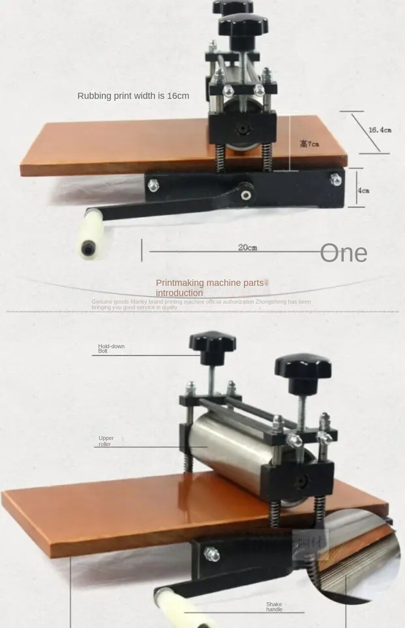 Printmaking Rubbing Machine Letterpress Gravure Rubbing Copper Print Tool