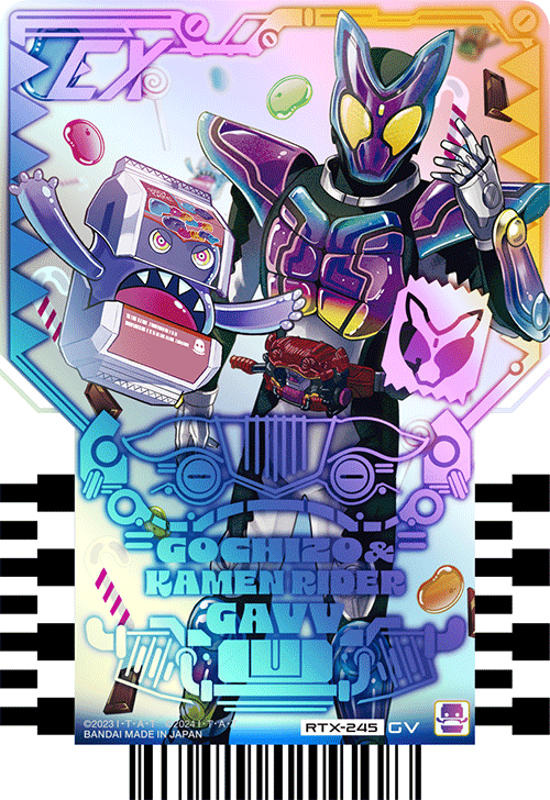 Gochizo & Kamen Rider GAVV Gotchard Ride Chemy card Phase EX02 RTX