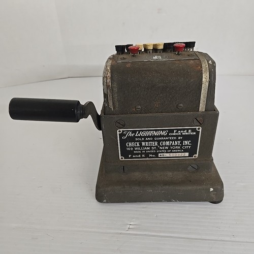 Vintage F & E Check Protector Hedman Co Chicago Office Decor Old Keys Upcycle - Picture 3 of 4