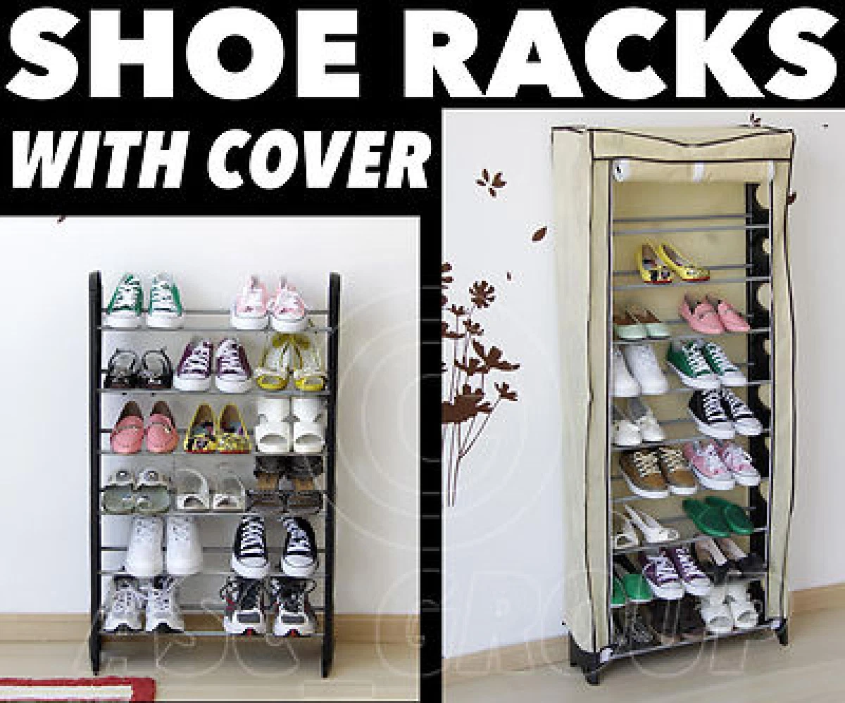 SHOE RACK Tower Storage WITH COVER Shoes Boots Adults Children 18