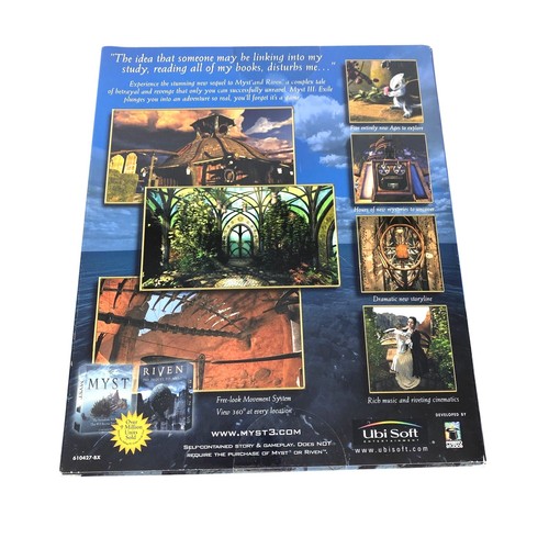 Myst III Exile neuf scellé édition Big Box PC/MAC Sequal To Myst & Riven - Photo 6/6