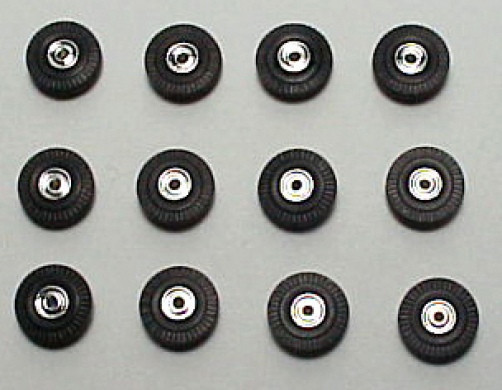 T-Jet 6Pr Slot Car Hub & Tire Set by Model Motoring Fits T-Jets New