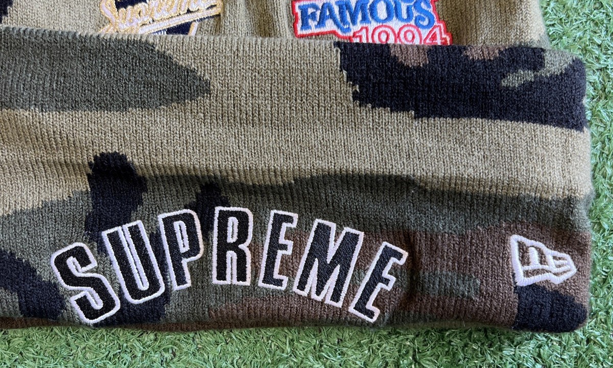 Supreme New Era Championship Beanie Woodland Camo FW19 One Size