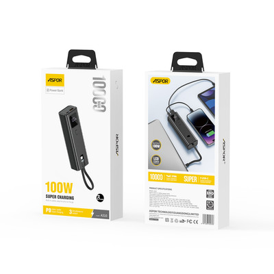 Laptop & Mobile Charger 10000mAh 100W PD USB-C Power Bank Top Qualität Charger