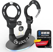 Electric Scooter Lock, 8mm Chain Lock Bike Locks Heavy Duty Black-8mm 
