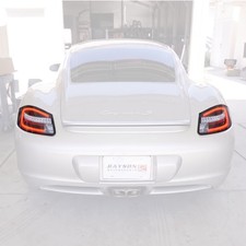 Fit 05-08 Porsche Boxster Cayman 987.1 Led Sequential Tail Lights Blackred