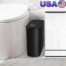 Touchless Motion Sensor Trash Can Odor Seal 2.6 Gal Slim Design Bathroom Kitchen