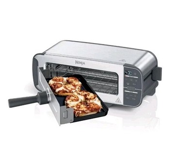 Ninja ST100 Foodi 2-in-1 Flip Toaster   2-Slice Toaster and Compact Toaster Oven