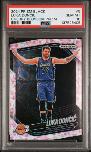2024-25 Panini Prizm Black Cherry Blossom SSP 19/20 Luka Doncic SSP PSA 10 RF7