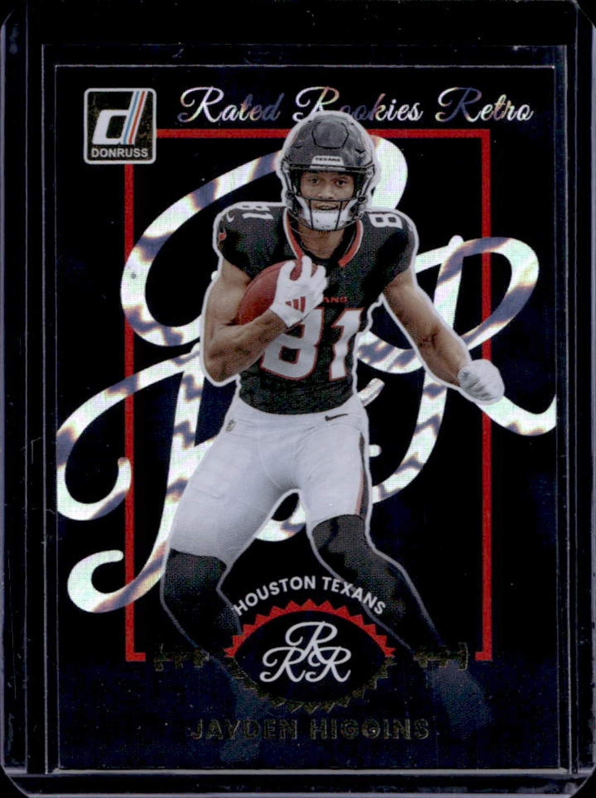 2025 Donruss Jayden Higgins Rated Rookie Retro RC #8 Texans