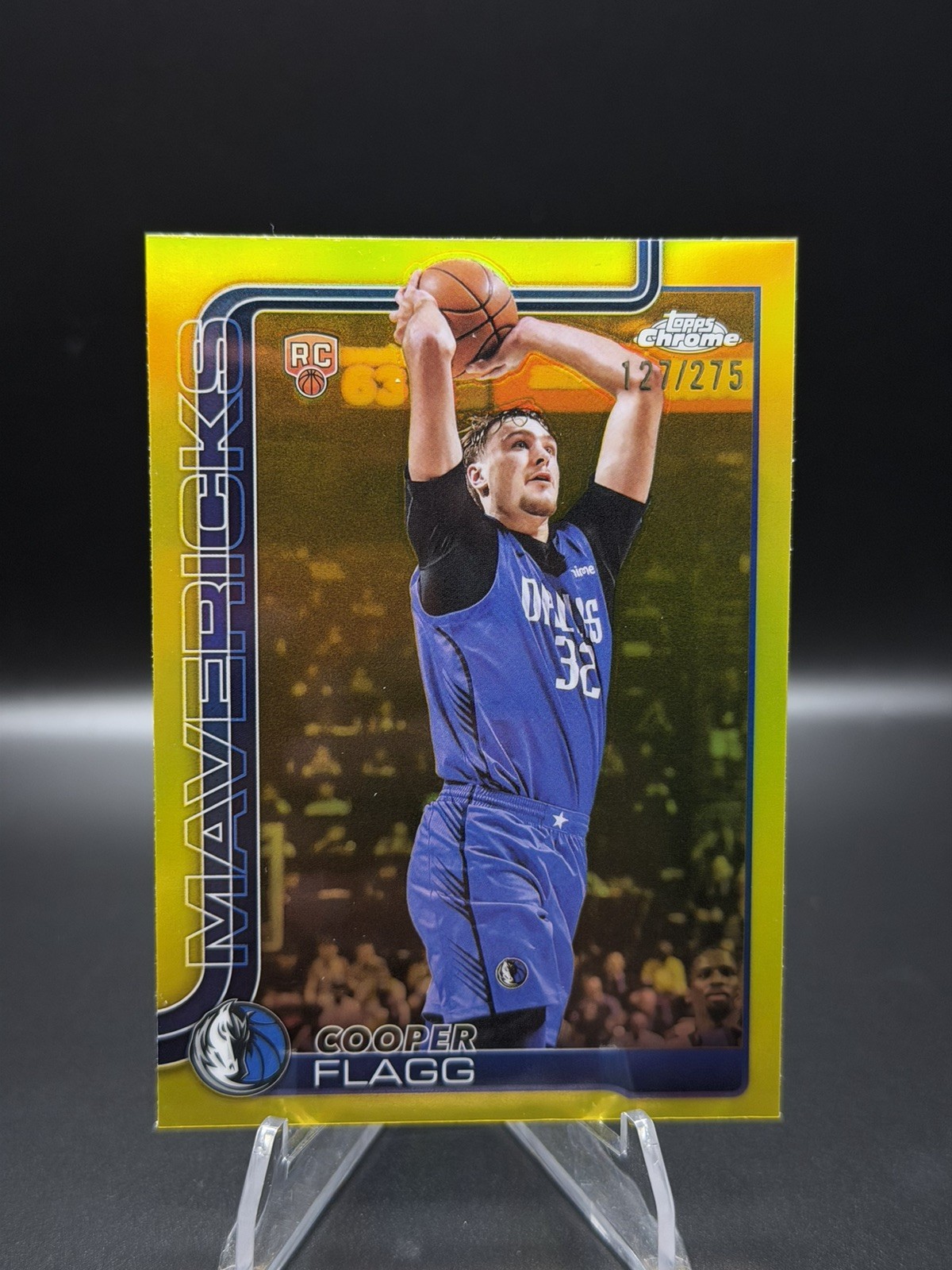2025-26 Topps Chrome Yellow Refractor #251 Cooper Flagg RC /275