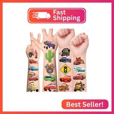 Racing Car Temporary Tattoos For Kids - Race Car Party Favors Birthday Decoratio