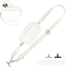 Clip and Go Strap for Phone with Wallet Crossbody, Adjustable Phone Lanyard with