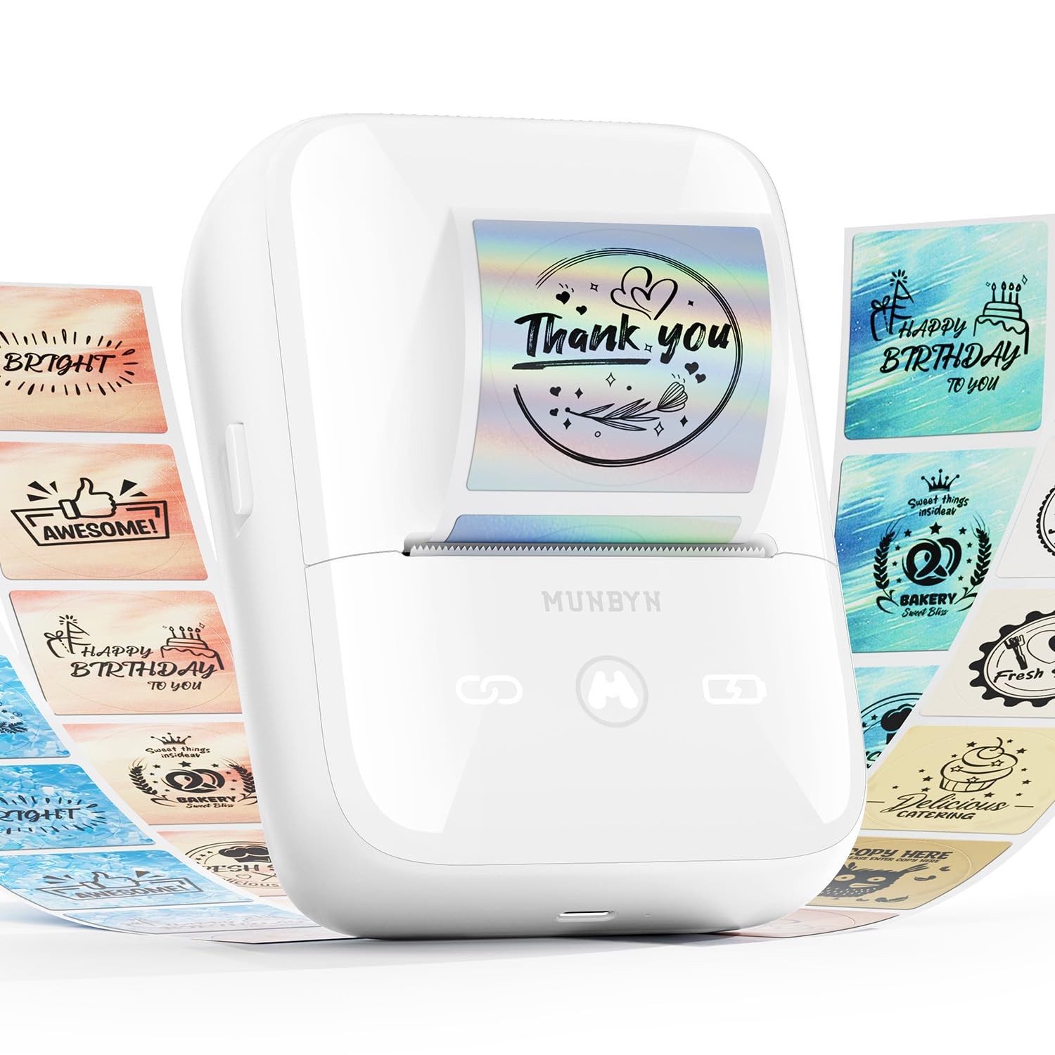 FM226 Label Maker Machine with Tape - 203 DPI High Resolution, 11H Battery Life, 2-In-1 Functionality-image