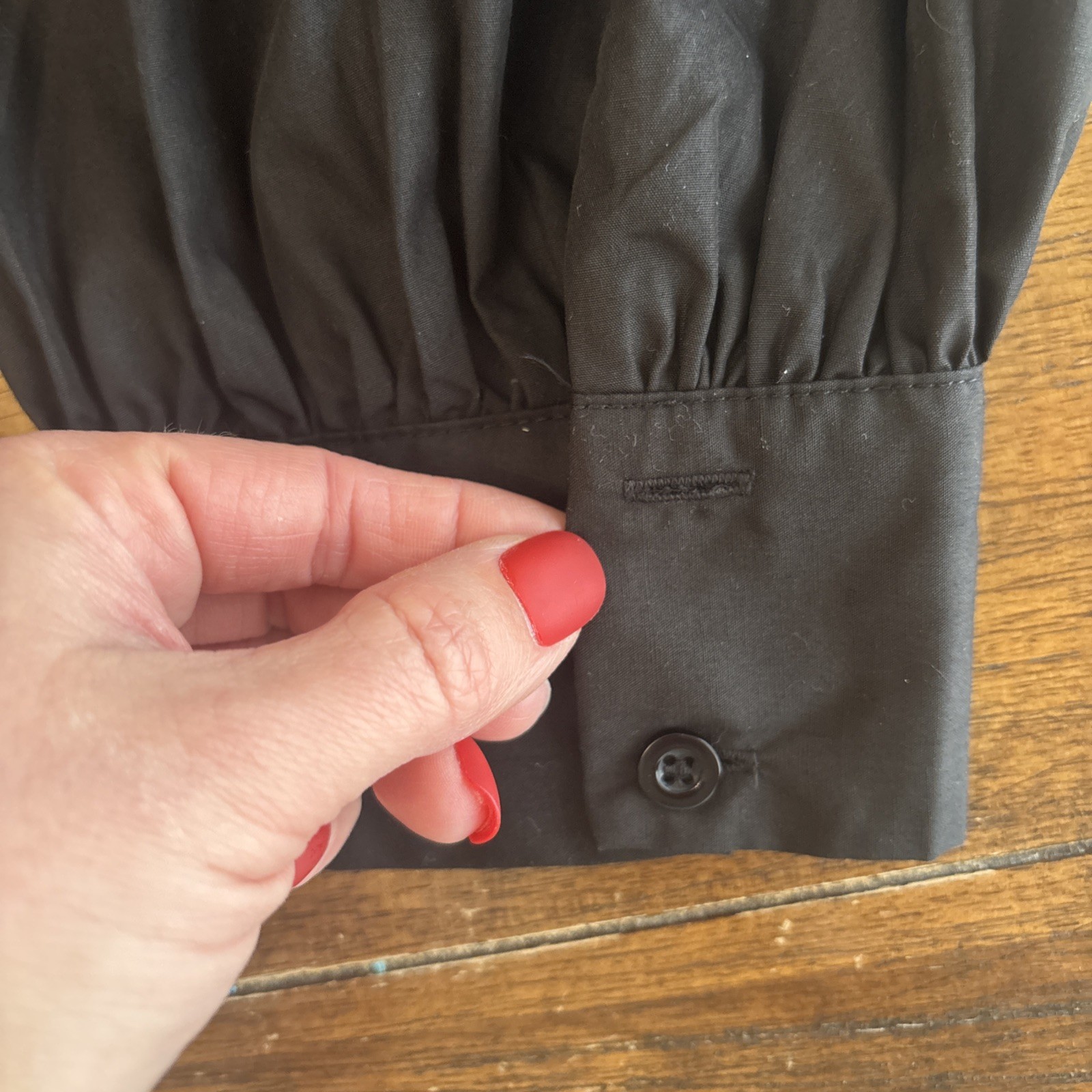 Tuckernuck Pomander Place Black Elevated Blouse 3… - image 14