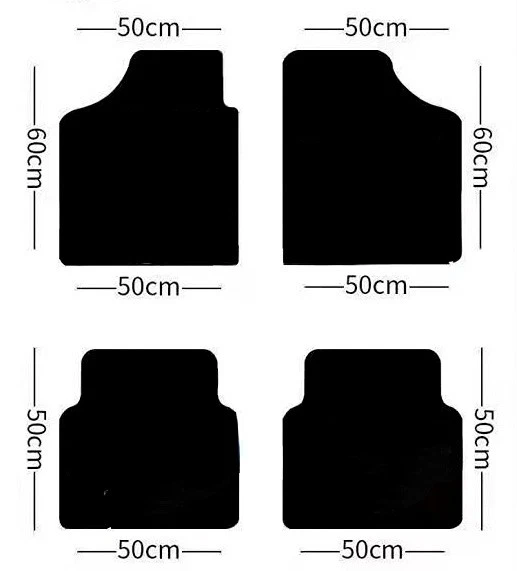 Fit For Ford Car Floor Mats Black Nylon Thin Lightweight Universal Rugs 4 Pieces - Изображение 2 из 4