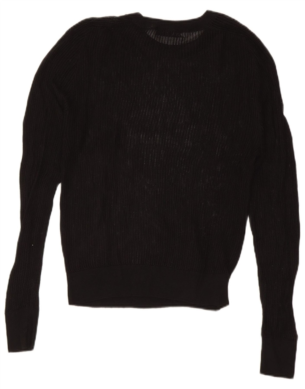 ZARA Womens Crew Neck Jumper Sweater UK 10 Small Black DD15 thumbnail 2