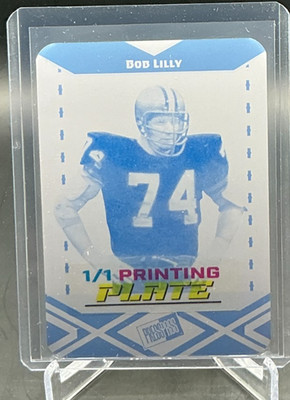 2024 Leaf Collective Multi-Sport BOB LILLY Press Pass Cyan Plate 1/1