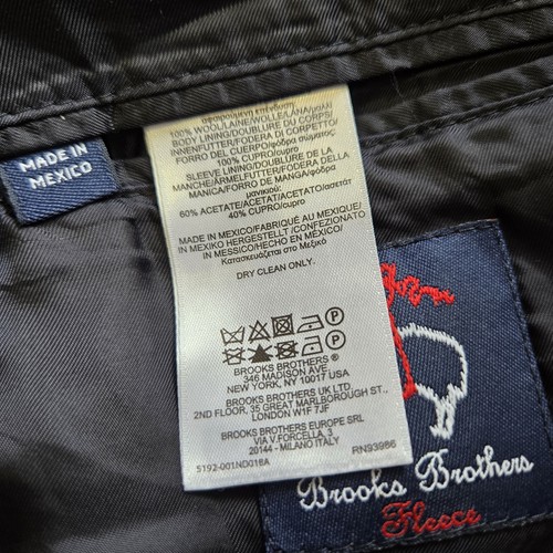 Brooks Brothers Brooksease Black Blazer Jacket Boy's Size 18 Wool Pockets Lined - Picture 8 of 11