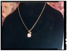 Gold Plated Cute Hello Kitty Charm Necklace   Brand New