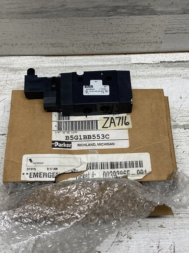 Parker B5G1BB553C Solenoid Air Control Valve 1/4" 120VAC Nice