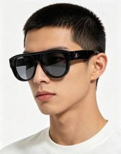 LOUIS VUITTON Z3497 Black Square Sunglasses Gray Lenses 55-15-145