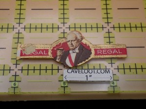 Vintage Regal Cigar Band Outer Label Lithograph Man Smoking Tobaccoriana Ephemer