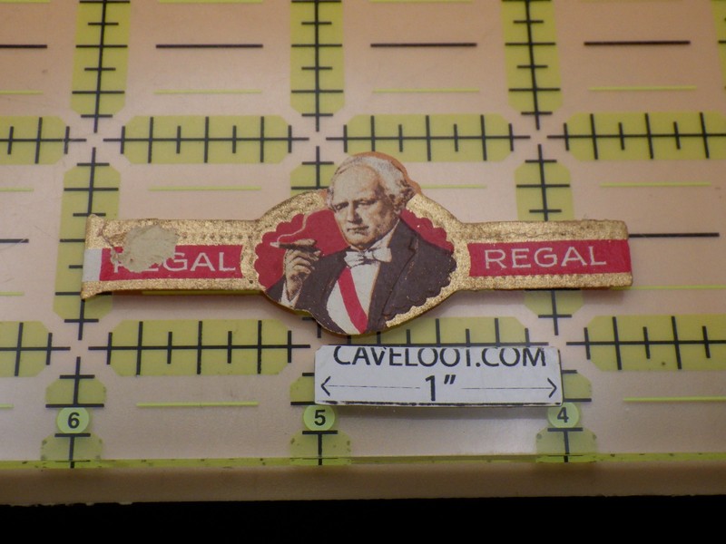 Vintage Regal Cigar Band Outer Label Lithograph Man Smoking Tobaccoriana Ephemer