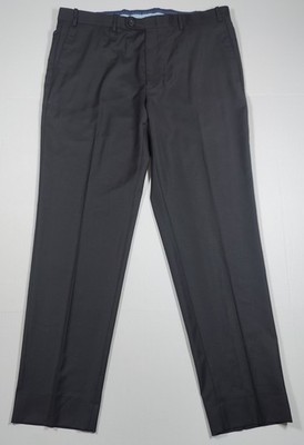 Peter Millar Men's Black Wool Flat Front Dress Pants Size 38x32