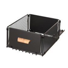 MEKOTRICIN Pull Out Cabinet Organizer, Slide Out 30x17cm / 11.8x6.7in Black